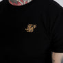 SikSilk - Black and Gold Muscle Fit T-Shirt